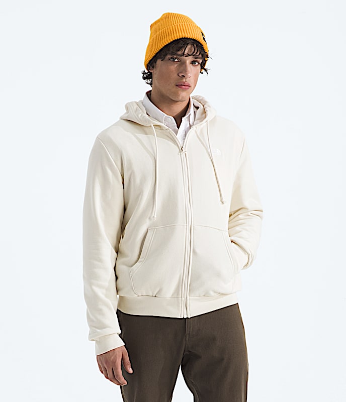 Mens Evolution Simple Dome Regular FullZip Hoodie TNF White Dune Main