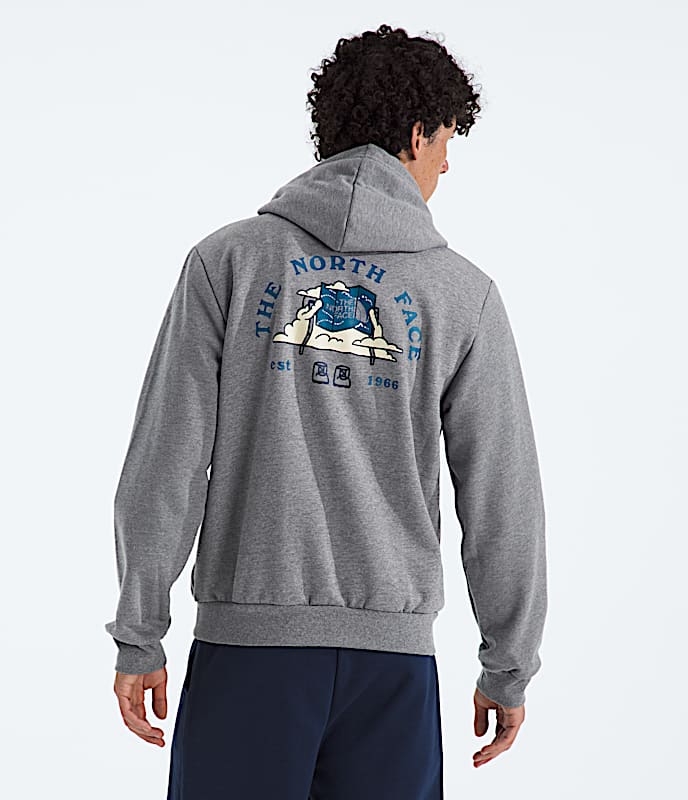 Mens Evolution TravelCloud HoodieGraphic TNF TNF Mid Grey Heather Main