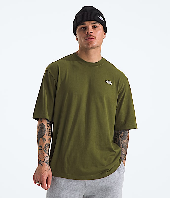 Mens TNF Essential Simple Dome Oversized ShortSleeve Tee TNF Woodland Green Main