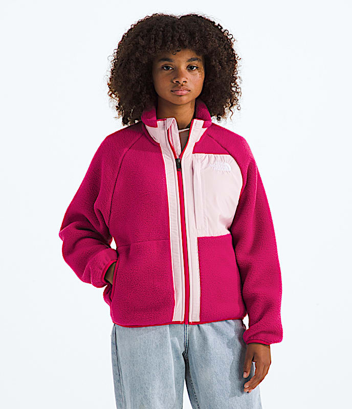Girls Yumiori FullZip Jacket TNF Lali GuranPale Blossom Main