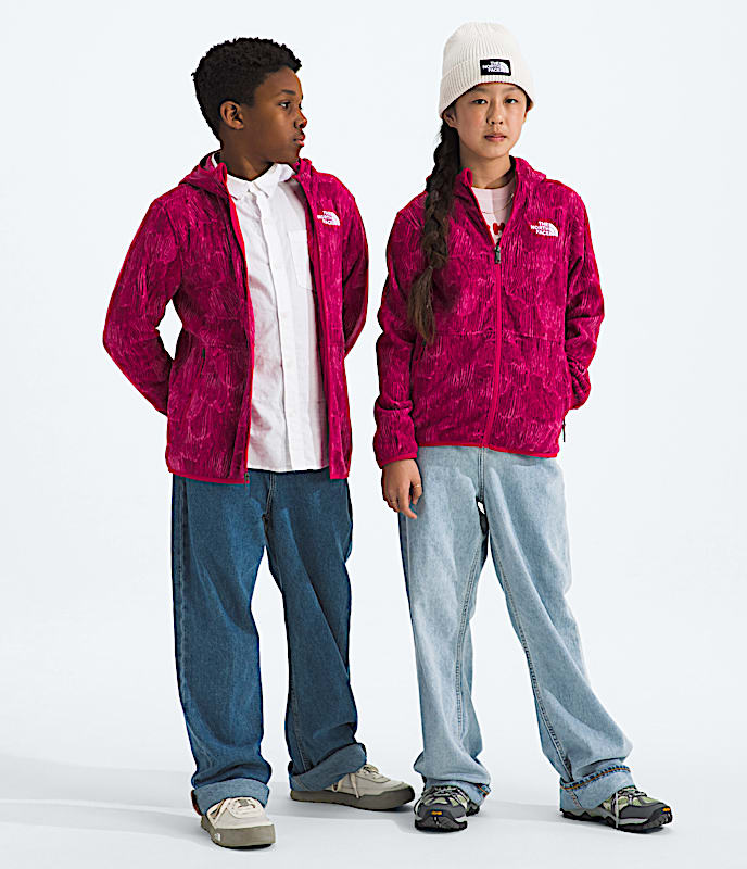 Boys  Girls Glacier FullZip HoodiePrint TNF Lali Guran Regenerative Main