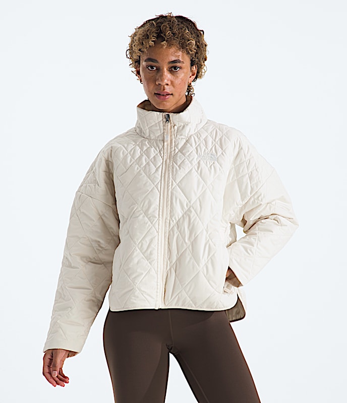 Womens Diamond Peak Insulated Jacket TNF White Dune Main