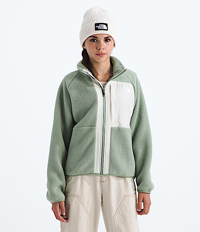 Girls Yumiori FullZip Jacket TNF Slate MossWhite Dune Main