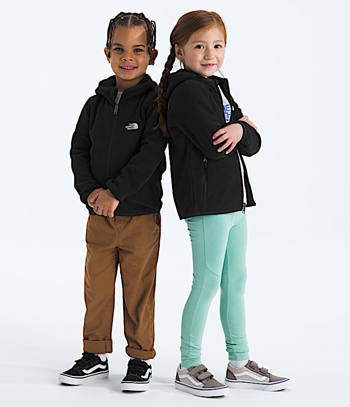 Chandail  capuchon Glacier  fermeture  glissire pleine longueur pour enfants TNF TNF Noir HERO