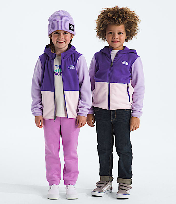 Kids Glacier FullZip Hoodie TNF Peak PurpleLite LilacPale Blossom Main