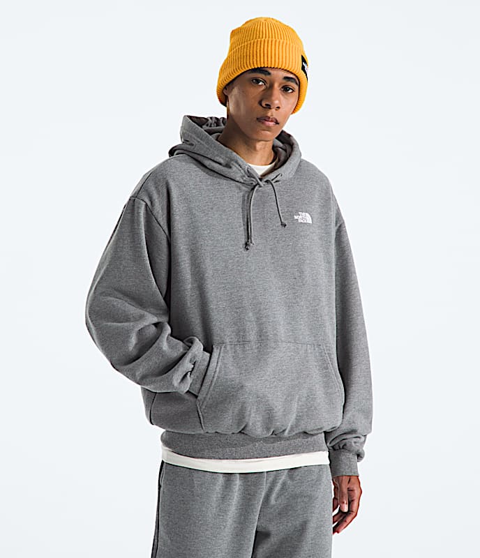 Mens Evolution Simple Dome Oversized Hoodie TNF TNF Mid Grey Heather Main