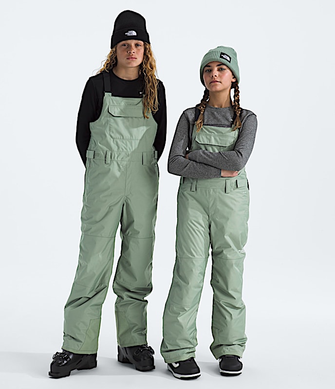 Boys  Girls Freedom Insulated Bibs TNF Slate Moss Main
