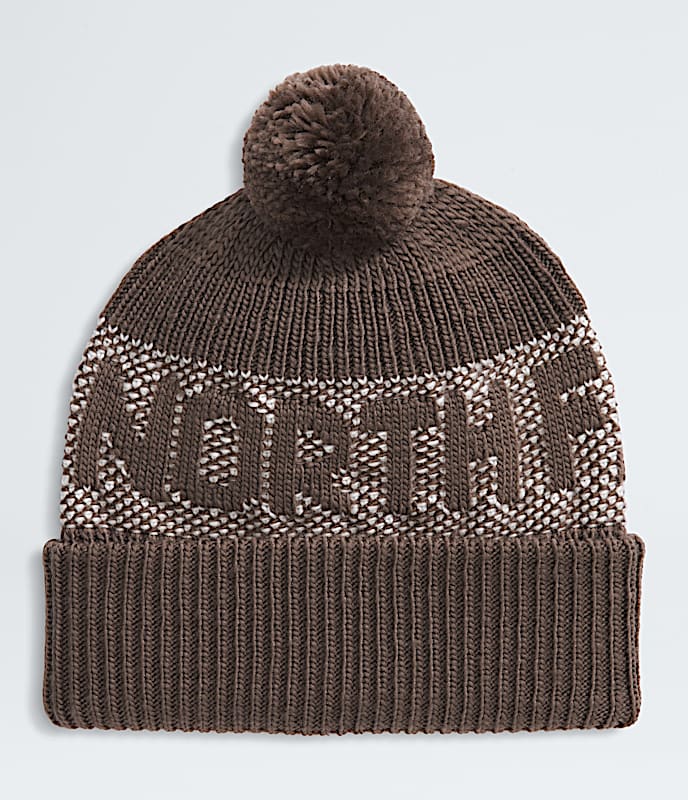 Retro Cabin Beanie TNF Smokey BrownWhite Dune HERO