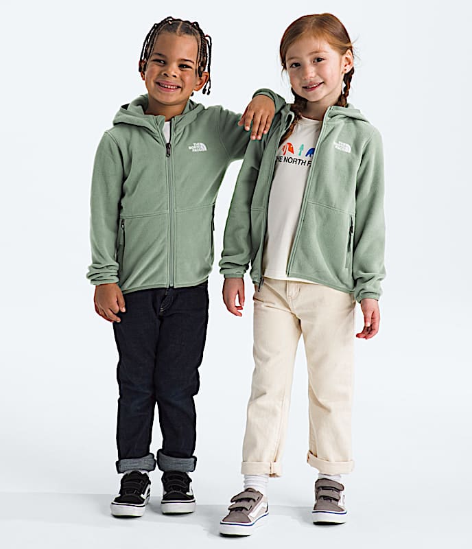 Kids Glacier FullZip Hoodie TNF Slate Moss Main