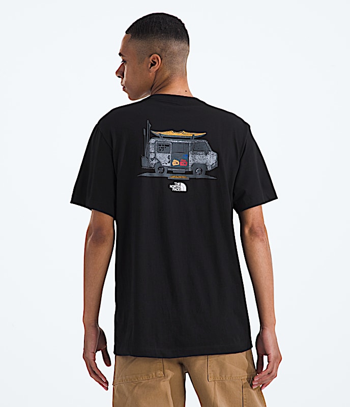 Mens Evolution Van Life ShortSleeve TeeGraphic TNF TNF Black Main