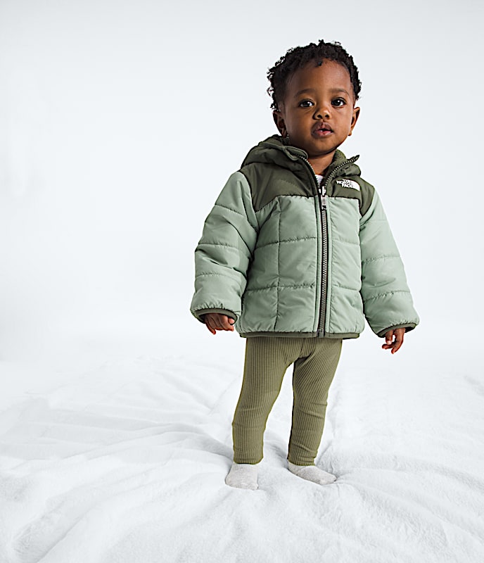 Baby Boys Reversible Shasta FullZip Hooded Jacket TNF Slate MossNew Taupe Green HERO