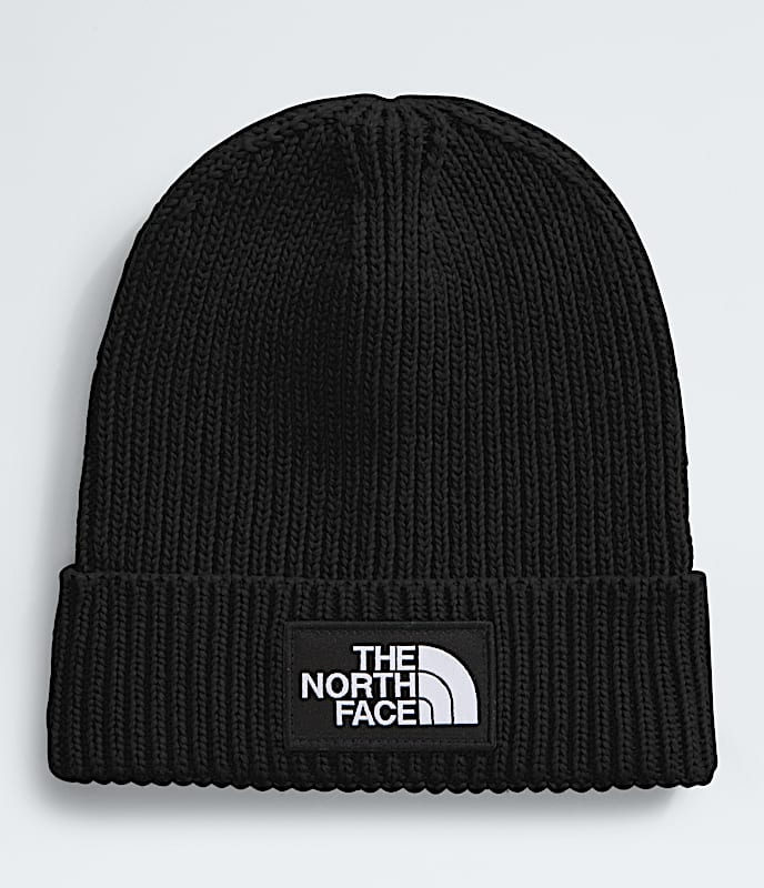 Kids TNF Logo Box Cuffed Beanie TNF TNF Black HERO