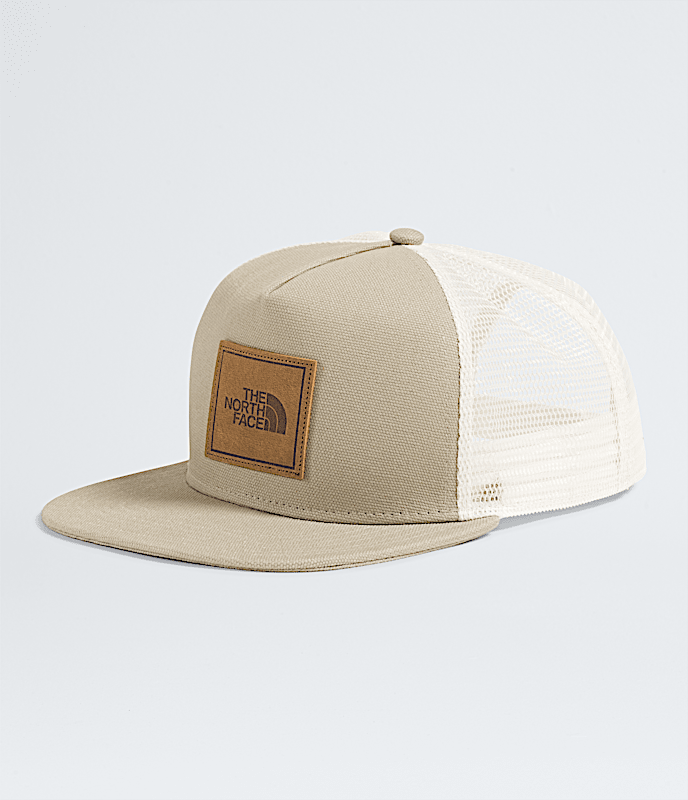 Half Dome Trucker Hat TNF Dune BeigeLeather Patch HERO