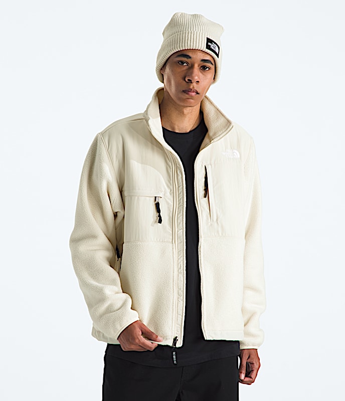 Mens Retro Denali DTM Jacket TNF White Dune Main