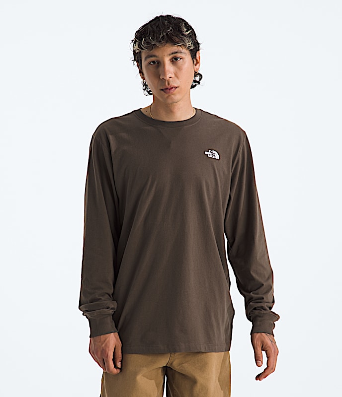 Mens Evolution Simple Dome Regular LongSleeve Tee TNF Smokey Brown HERO