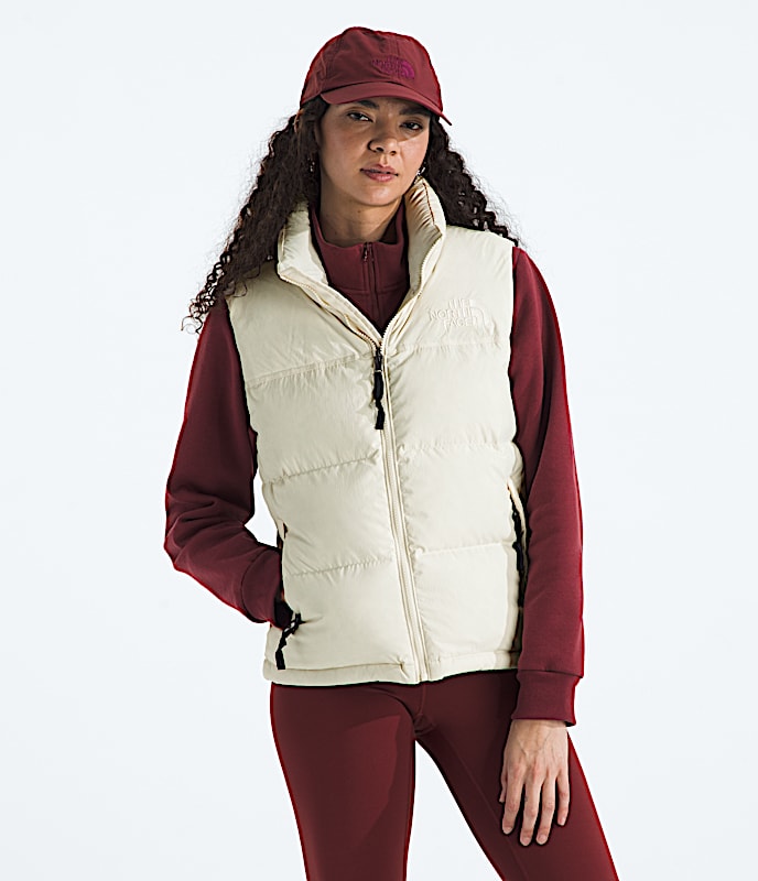 Womens 1996 Retro Nuptse DTM Vest TNF White Dune HERO