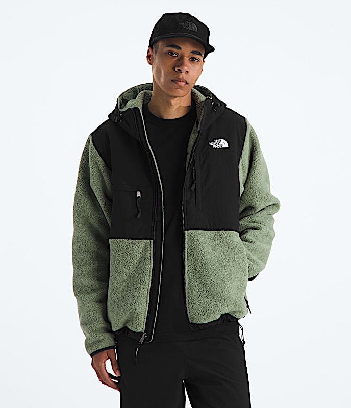 Mens Retro Denali Hoodie TNF Bark MistTNF Black Main