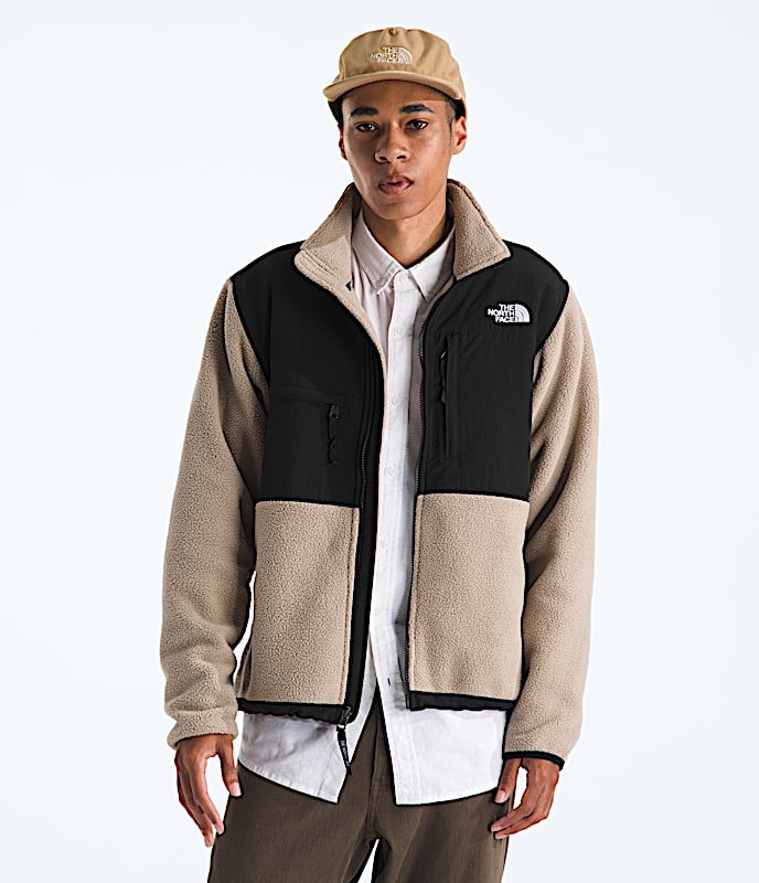 Mens Retro Denali Jacket TNF Mushroom GreyTNF Black Main