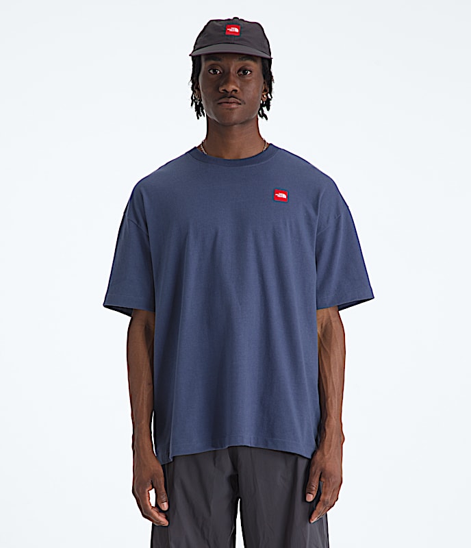 Mens TNF Red Box ShortSleeve Tee TNF Lunar Blue Main