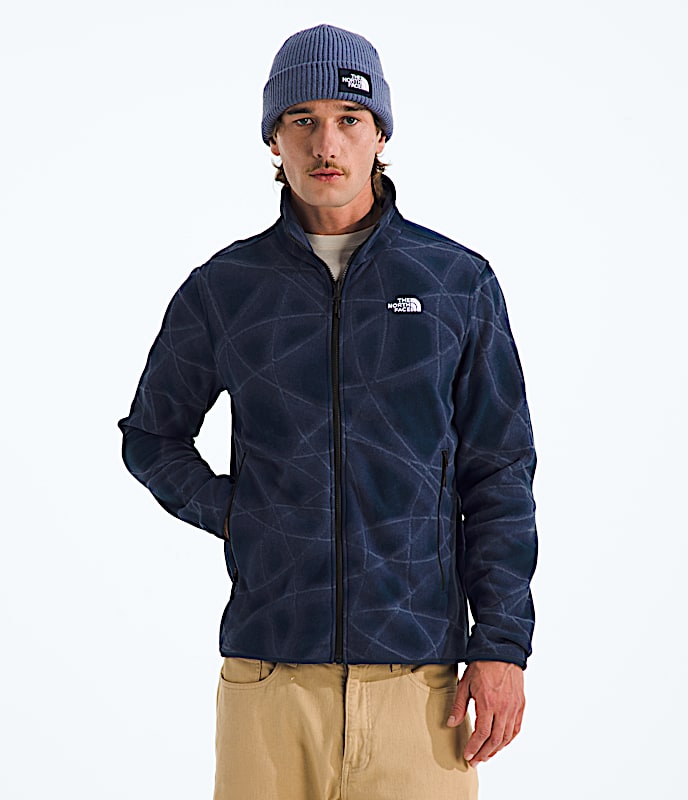 Mens Glacier Fleece JacketPrint TNF Summit Navy Sun Halos Print Main
