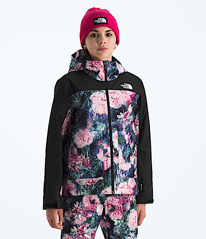 Girls Freedom Insulated JacketPrint TNF Pale Blossom Frozen Floral Print Main