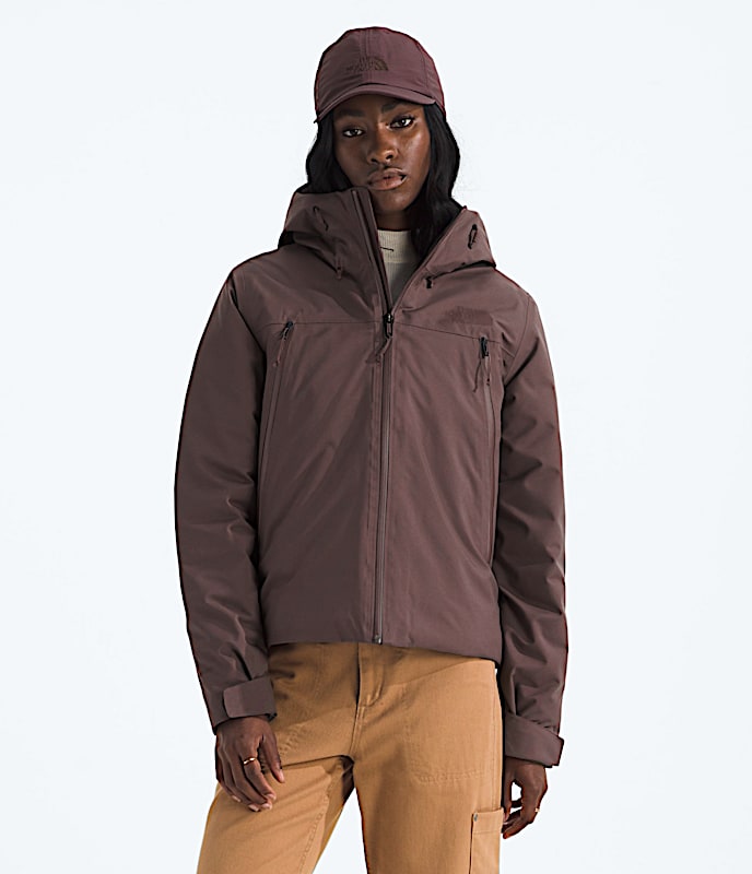 Womens TNF Range Down Hooded Jacket TNF Tawny Quartz Main