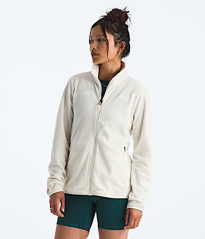 Womens Glacier Fleece Jacket TNF White Dune Main