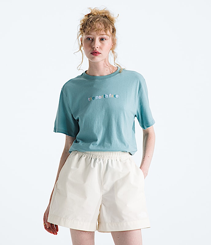 Womens Evolution Proud ShortSleeve TeeGraphic TNF Blue Eclipse Main