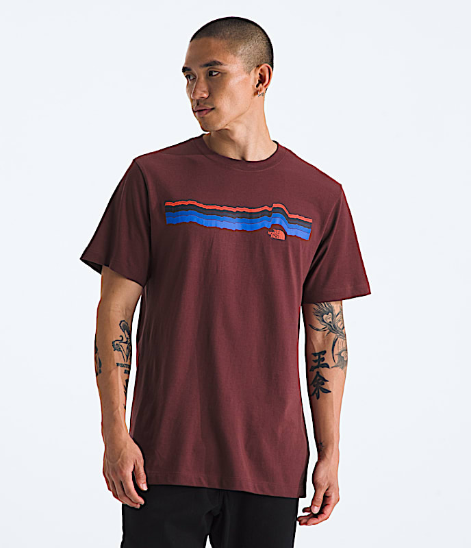 Mens Evolution Tequila Sunrise ShortSleeve TeeGraphic TNF Sumac Main