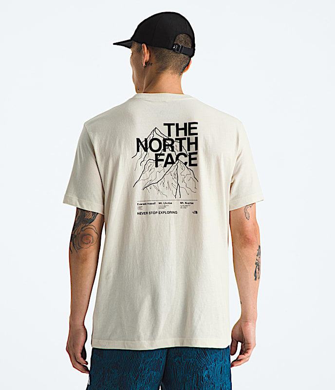 Mens Evolution Half Dome  ShortSleeve TeeGraphic TNF White Dune Main