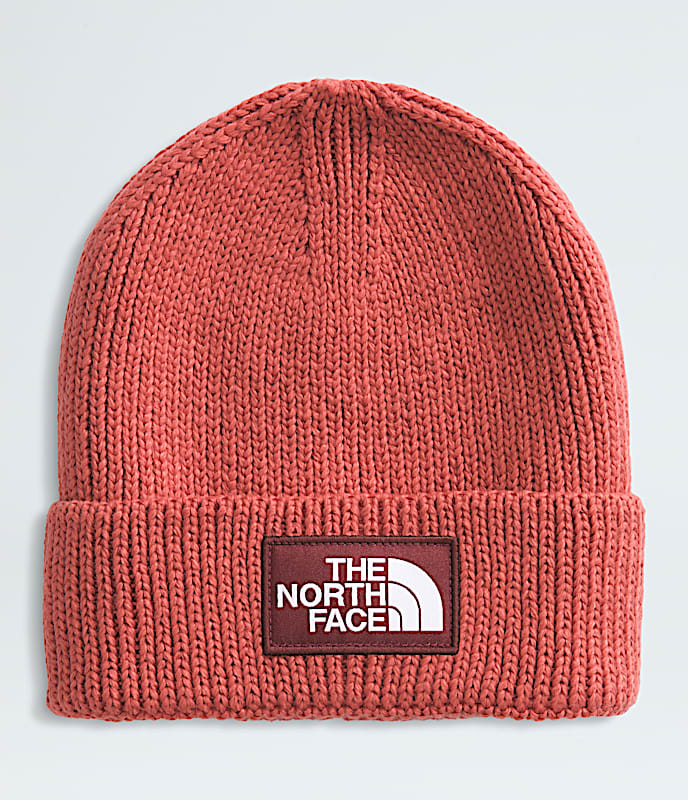 TNF Logo Box Cuffed Beanie TNF Mars DustSumac HERO