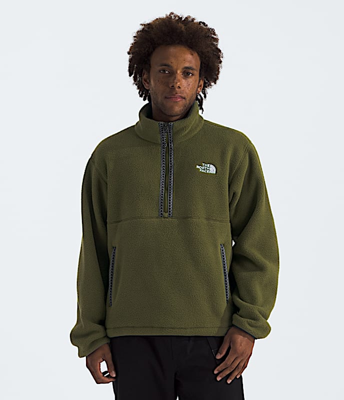 Mens TNF Fleeski Zip Pullover TNF Woodland Green Main