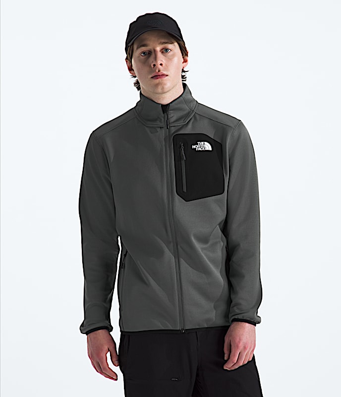 Mens Crest FullZip TNF Gris anthracitenoir TNF HERO