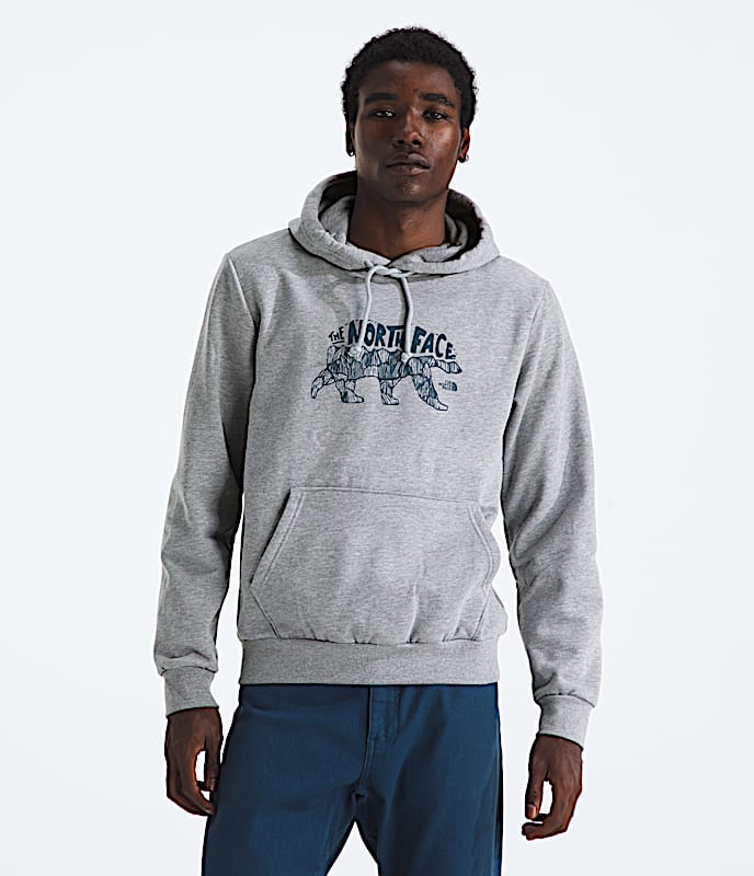 Mens Evolution TNF Bear HoodieGraphic TNF TNF Pale Grey Heather Main