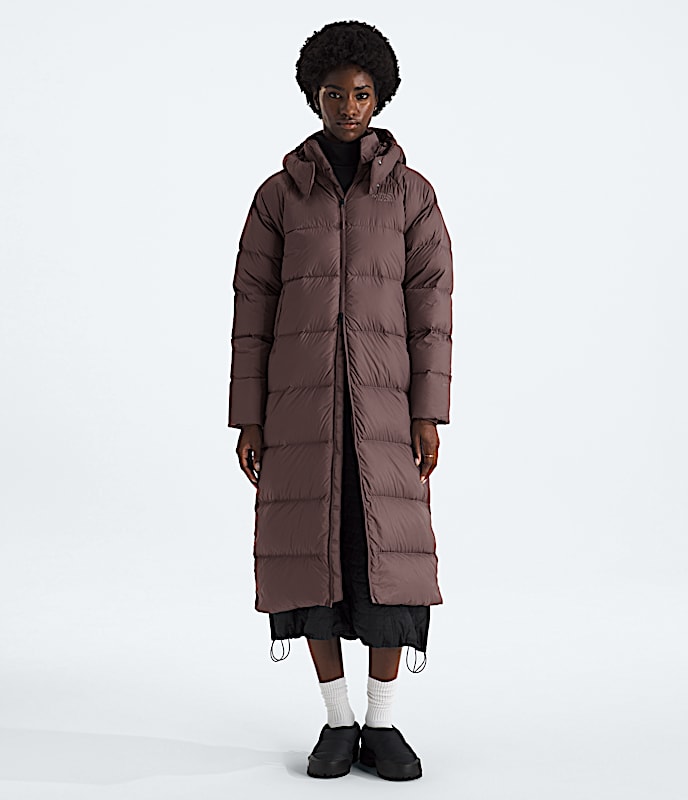 Womens Hydrenalite City Long Down Hooded Parka TNF Tawny Quartz Main