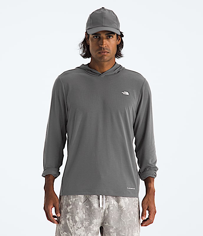 Chandail  capuchon solaire Adventure pour hommes TNF Perle fume HERO