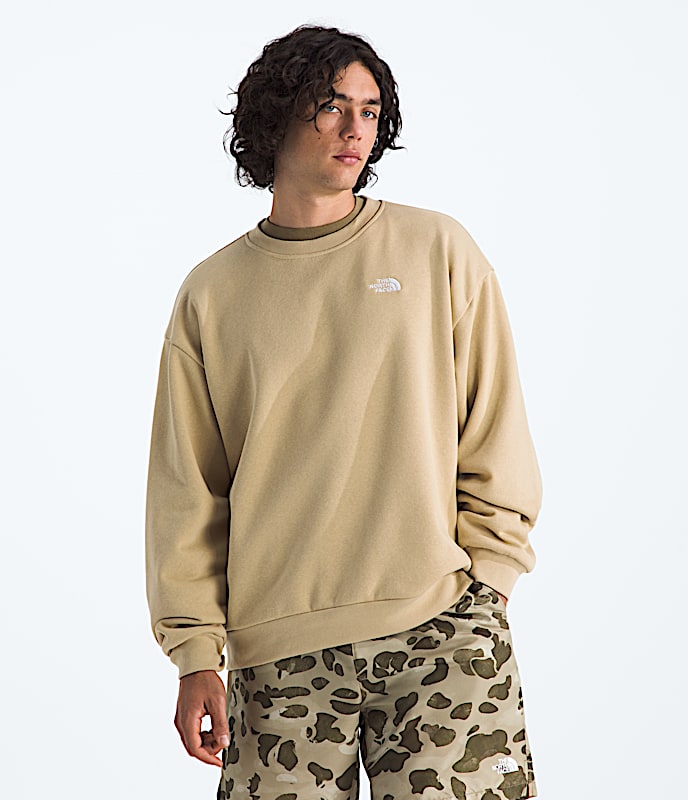 Mens Evolution Simple Dome Oversized Crew TNF Khaki Stone Main