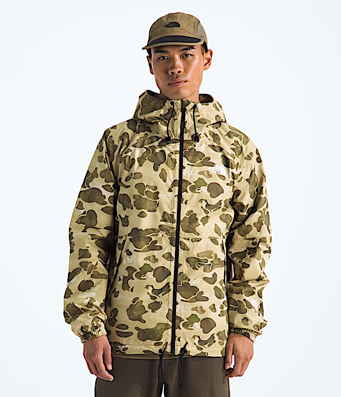 Mens Antora Rain HoodiePrint TNF Cedar Heritage Print Main