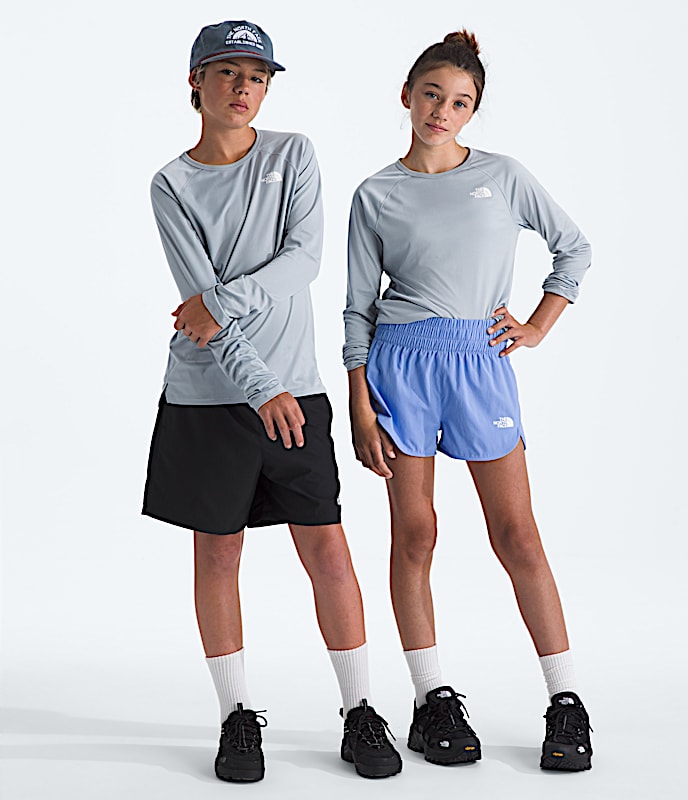 Boys Girls Sunriser LongSleeve Tee TNF Frost Grey Main