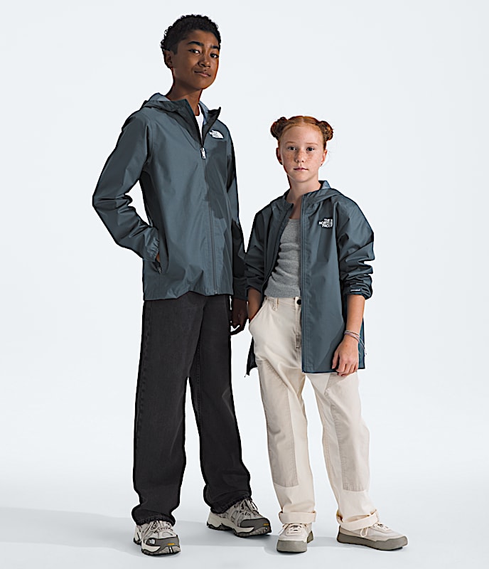Veste impermable Zipline pour garons et filles TNF Gris granit HERO