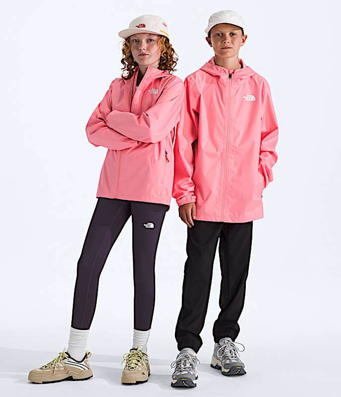 Boys  Girls Zipline Rain Jacket TNF Coral Crush Main