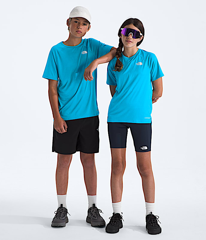 Boys  Girls Sunriser ShortSleeve Tee TNF Meridian Blue Main