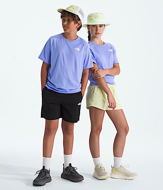 Boys Girls Sunriser ShortSleeve Tee TNF Periwinkle Glow Main