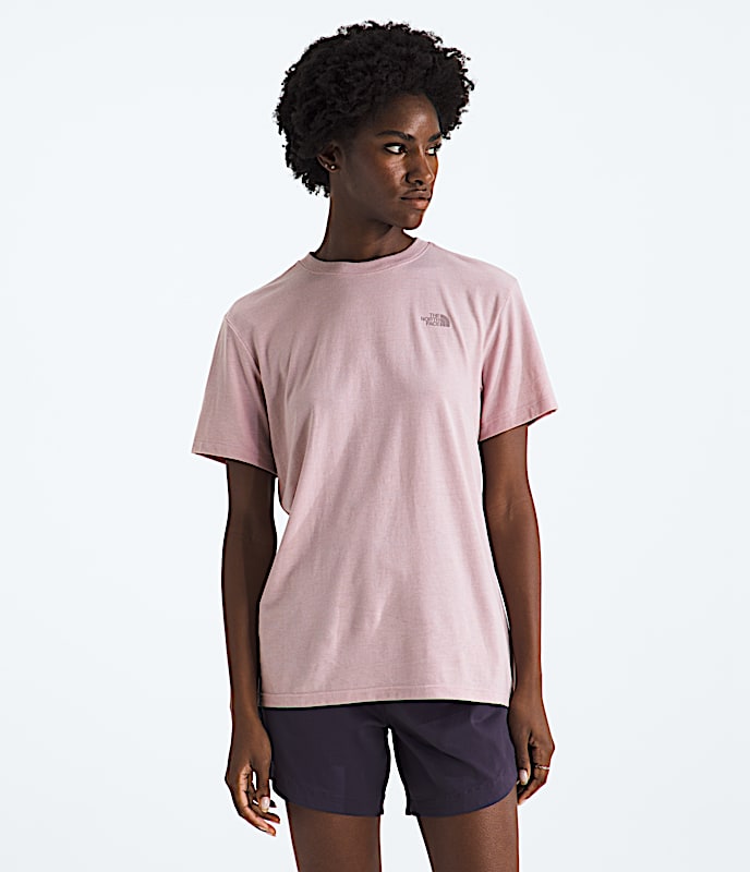 Womens ShortSleeve TriBlend Tee TNF Metal Pink White Heather Main