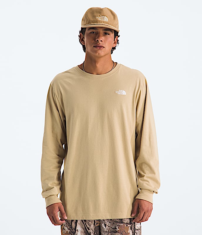 Mens Evolution Simple Dome Regular LongSleeve Tee TNF Khaki Stone HERO