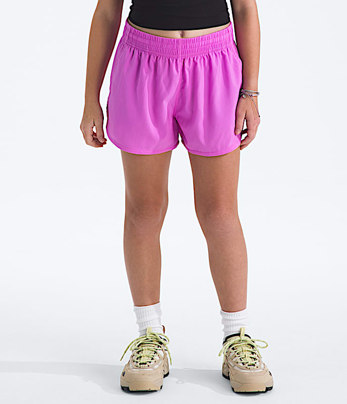 Girls Flex Woven Shorts TNF Violet Crocus Main