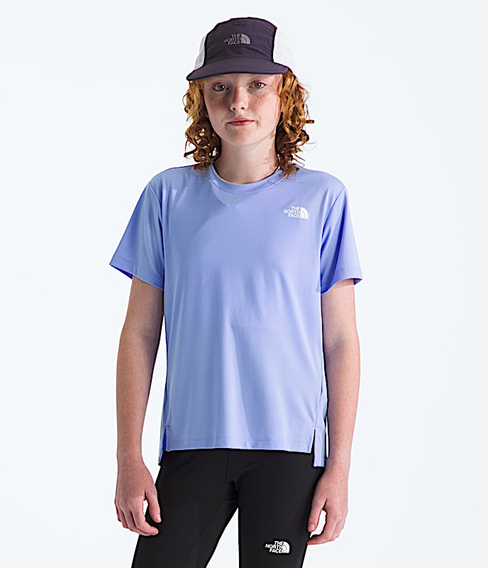 Girls Flex ShortSleeve Tee TNF Periwinkle Glow HERO