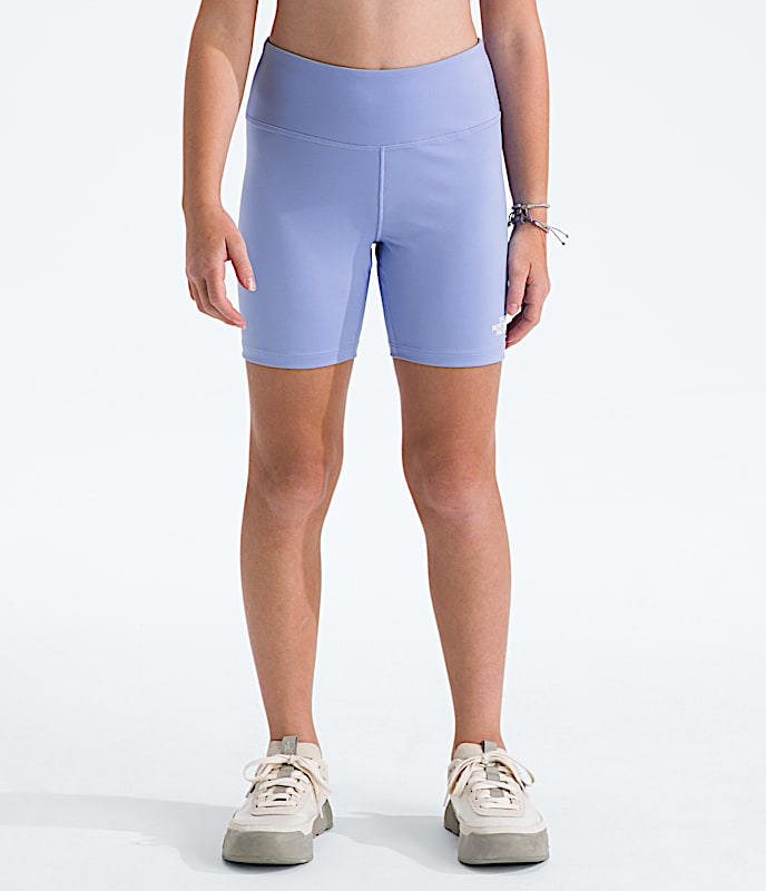 Girls Flex Tights Shorts5 TNF Periwinkle Glow Main