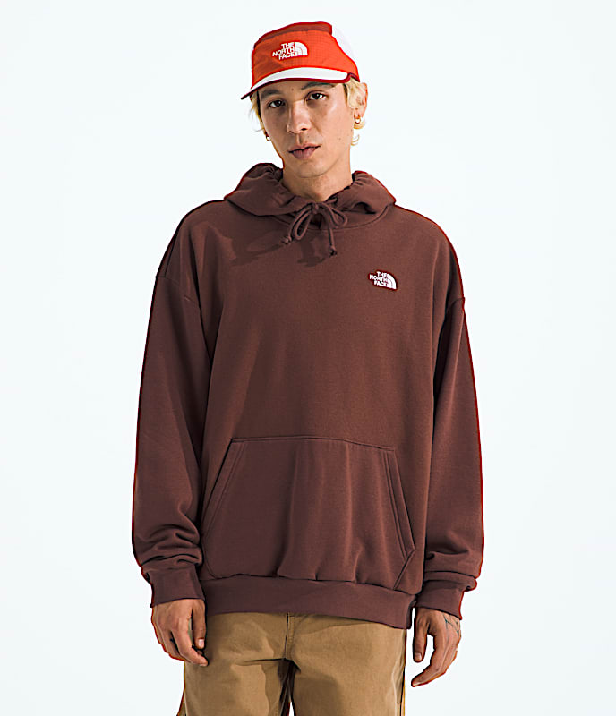 Mens Evolution Simple Dome Oversized Hoodie TNF Ember Soil HERO