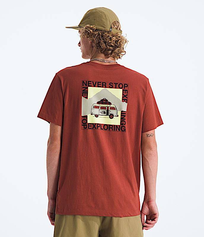 Mens Escape The City Regular ShortSleeve Tee TNF Iron Clay Main